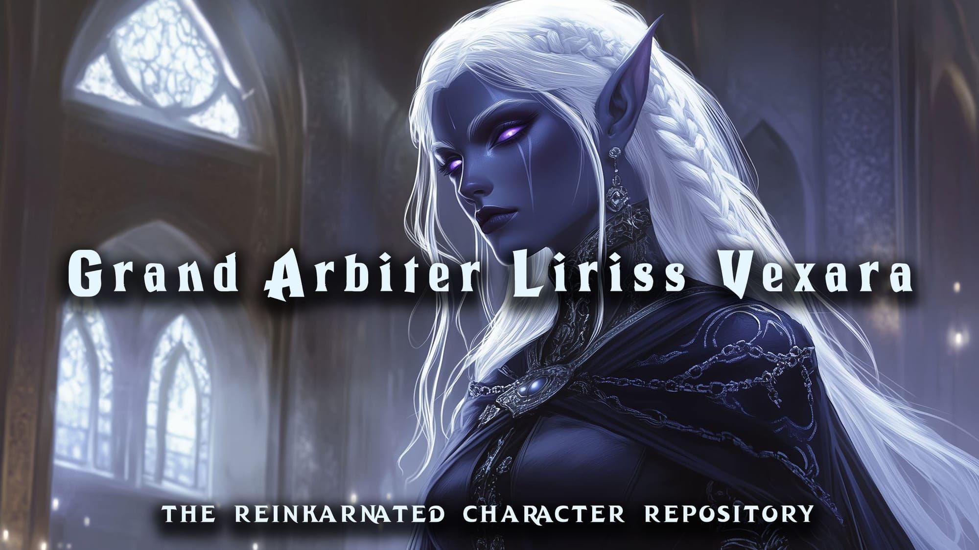 Liriss Vexara drow arbiter NPC portrait — D&D 5e by D&D ReinKarnated