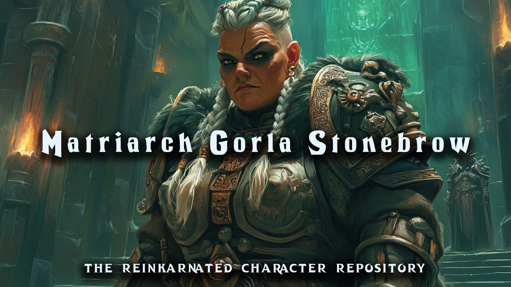 Matriarch Gorla Stonebrow dwarf NPC portrait — D&D 5e by D&D ReinKarnated