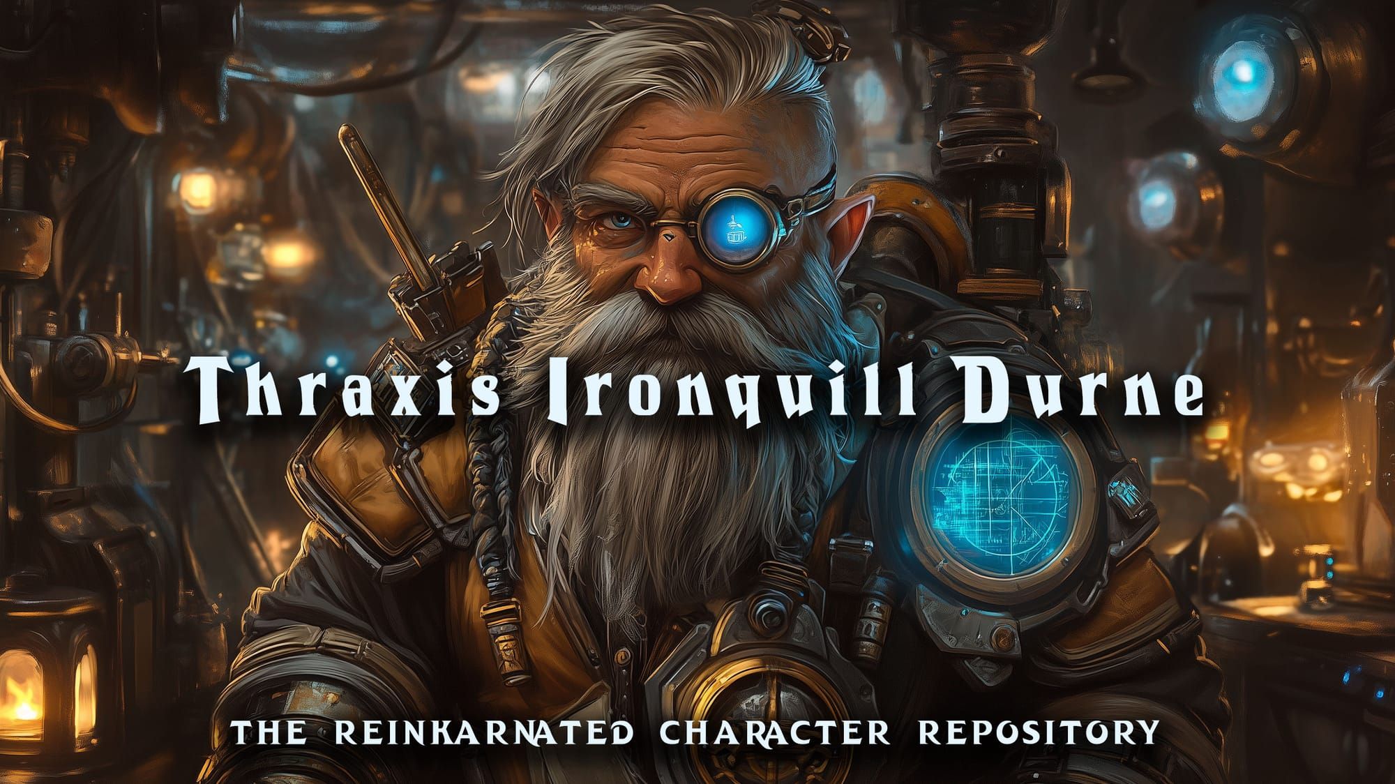 Thraxis Ironquill dwarf artificer NPC portrait — D&D 5e by D&D ReinKarnated