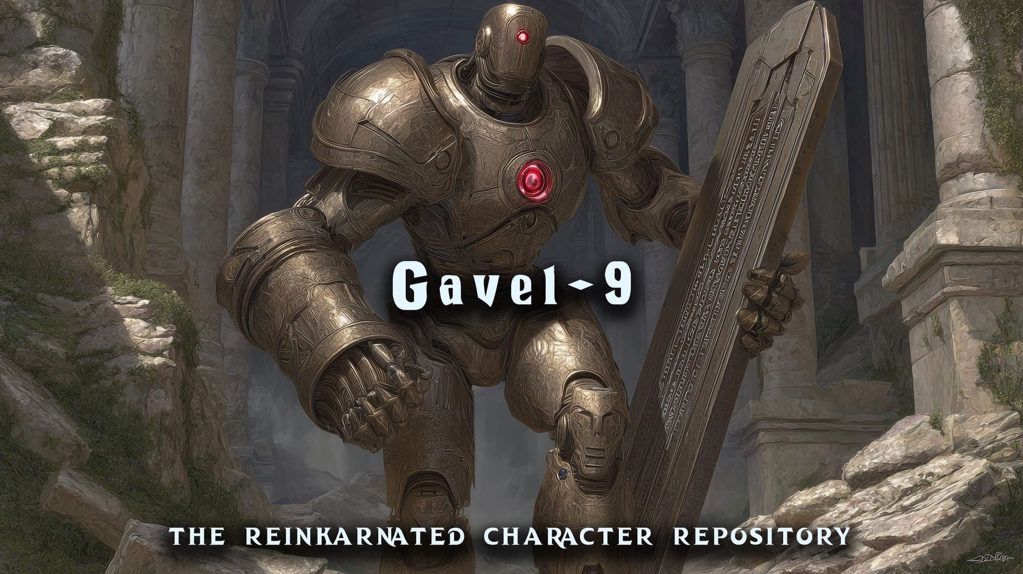 Gavel-9 construct NPC portrait — D&D 5e by D&D ReinKarnated