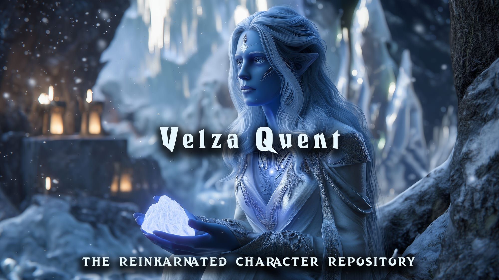 Velza Quent frost shaper NPC portrait — D&D 5e by D&D ReinKarnated