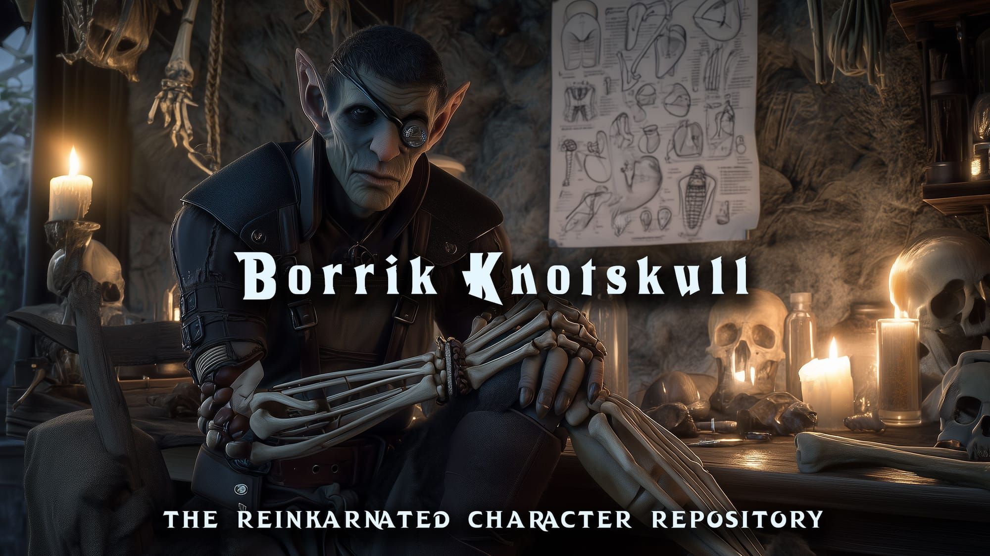 Borrik Knotskull orc NPC portrait — D&D 5e by D&D ReinKarnated