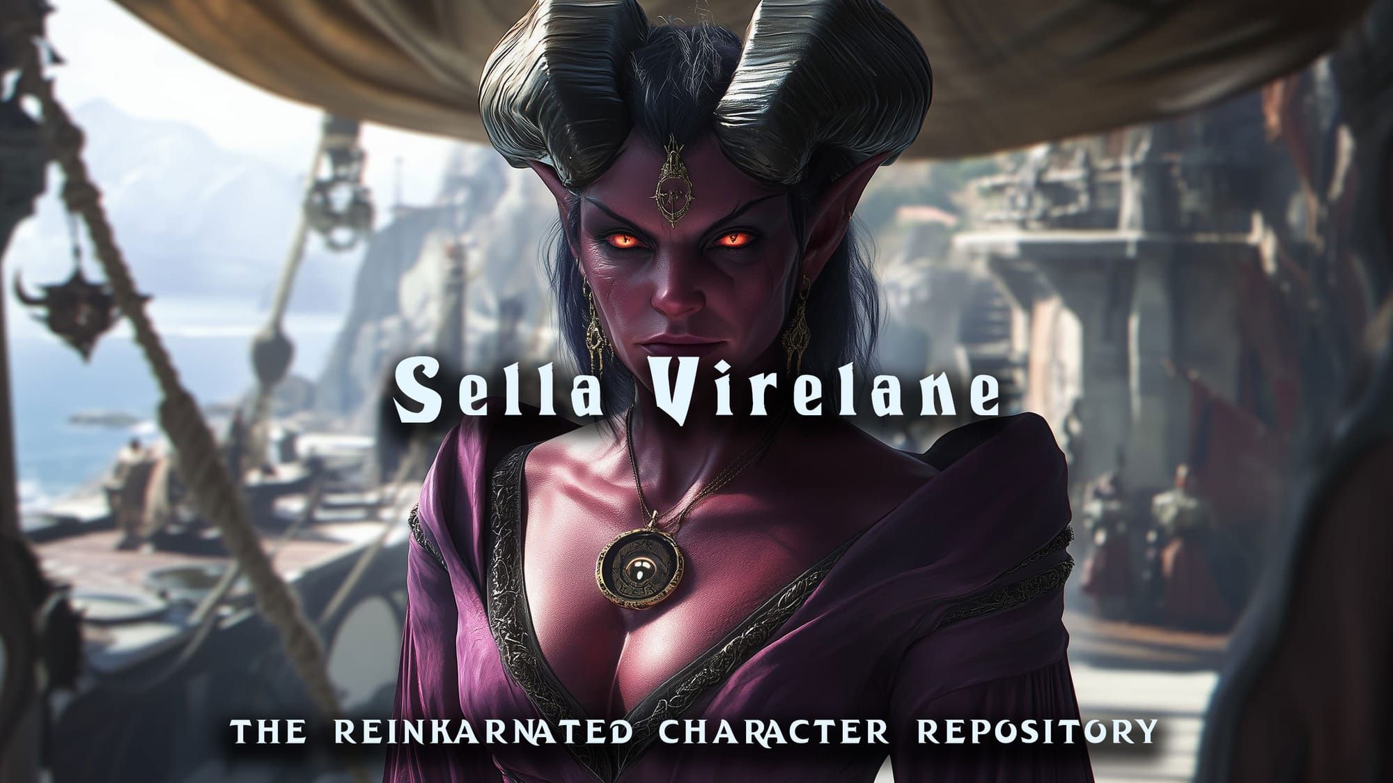 Sella Virelane half-elf spy NPC portrait — D&D 5e by D&D ReinKarnated