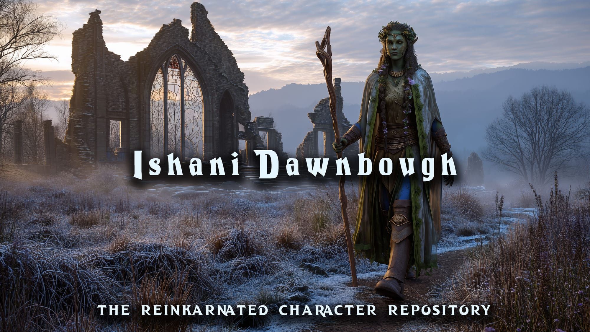 Ishani Dawnbough priestess NPC portrait — D&D 5e by D&D ReinKarnated