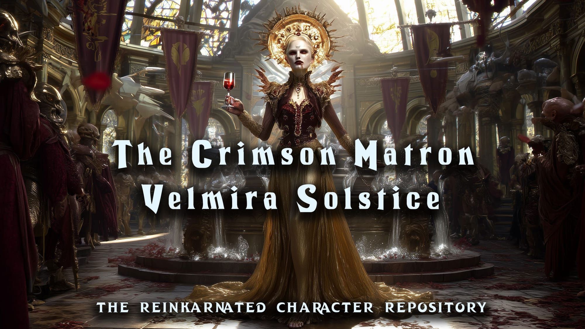 Velmira Solstice vampire NPC portrait — D&D 5e by D&D ReinKarnated