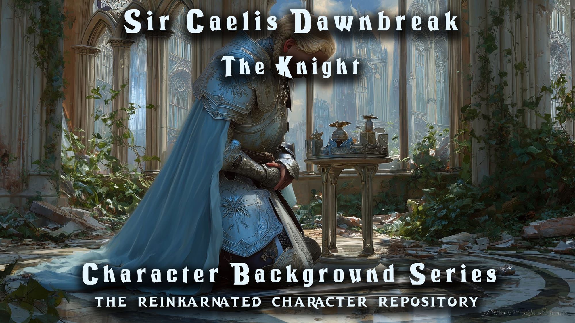 Sir Caelis Dawnbreak Human Paladin NPC portrait — D&D 5e