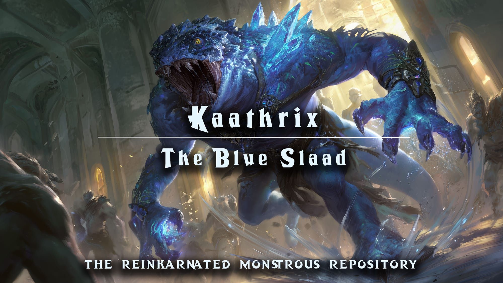 Kaathrix Blue Slaad aberration art — homebrew D&D 5e by D&D ReinKarnated
