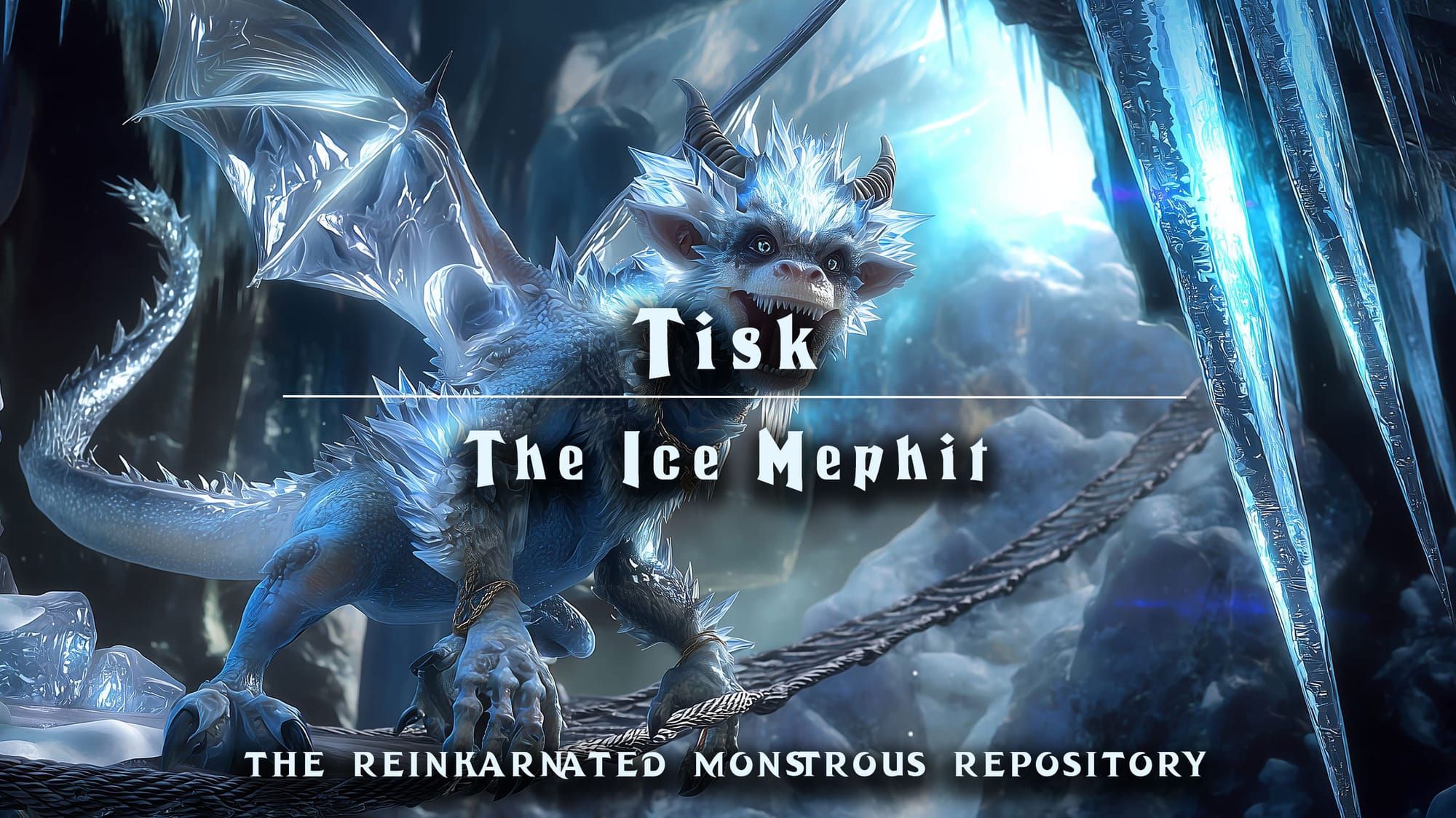 Tisk ice mephit creature art — homebrew D&D 5e by D&D ReinKarnated
