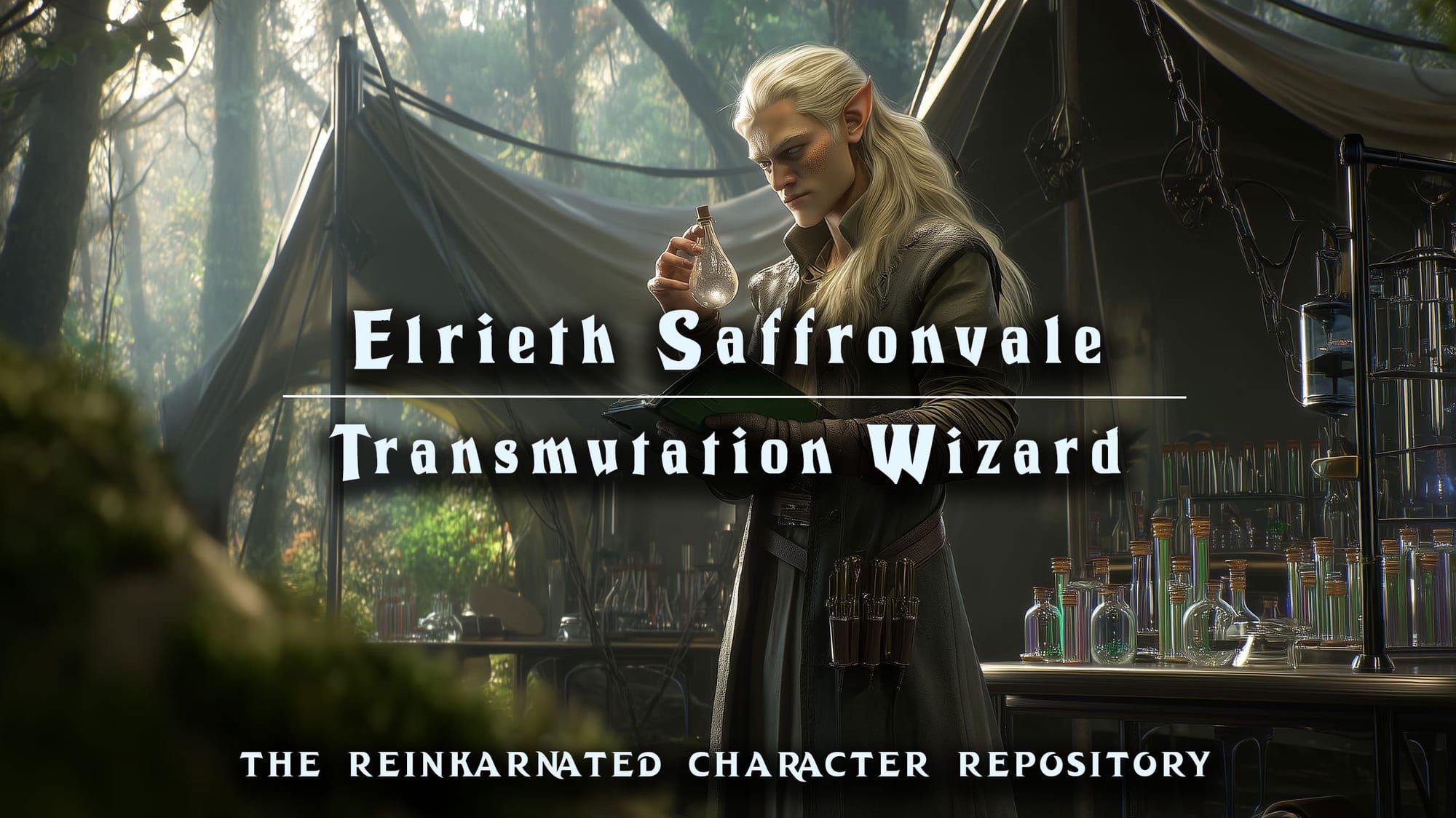 Elrieth Saffronvale elf wizard NPC portrait — D&D 5e by D&D ReinKarnated
