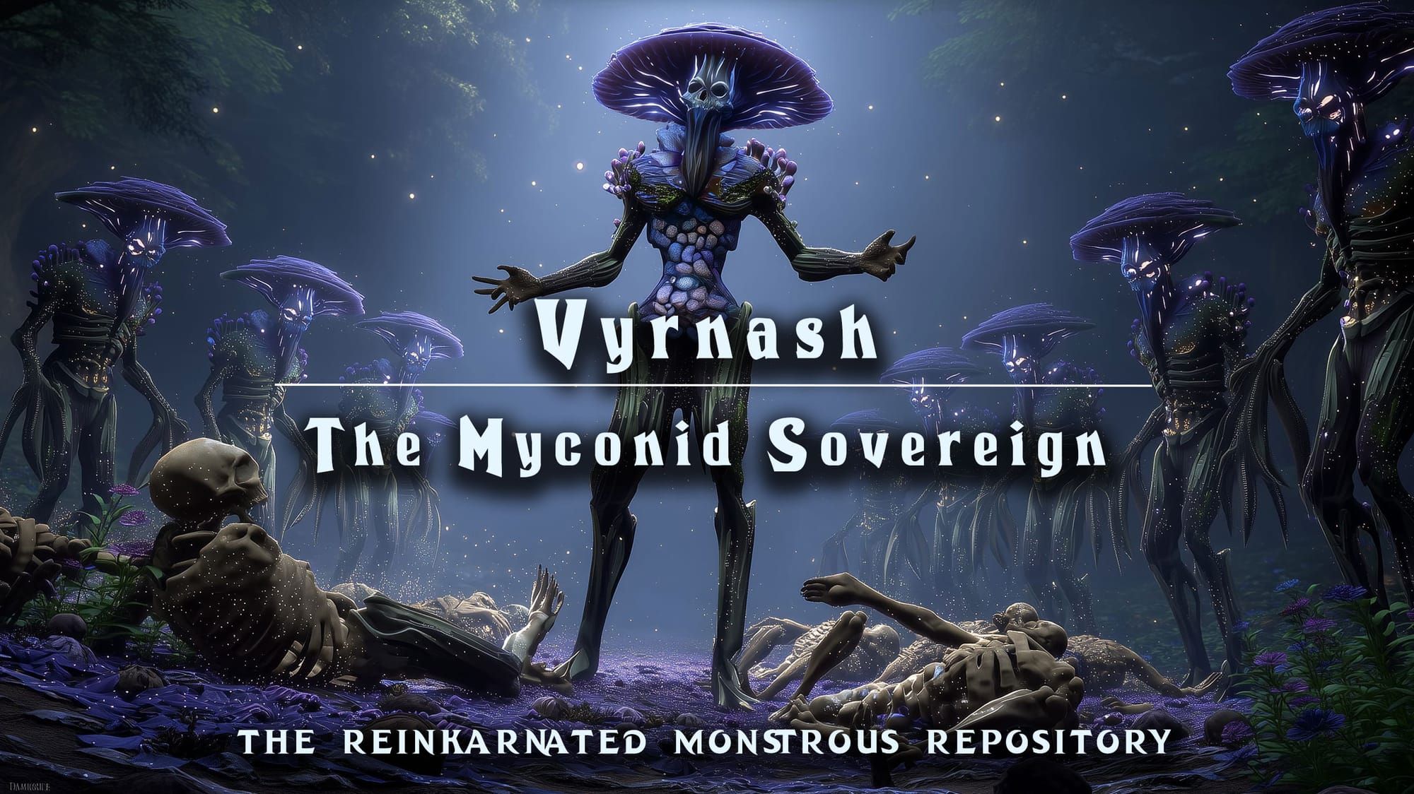 Vyrnash Myconid Sovereign plant art — homebrew D&D 5e by D&D ReinKarnated