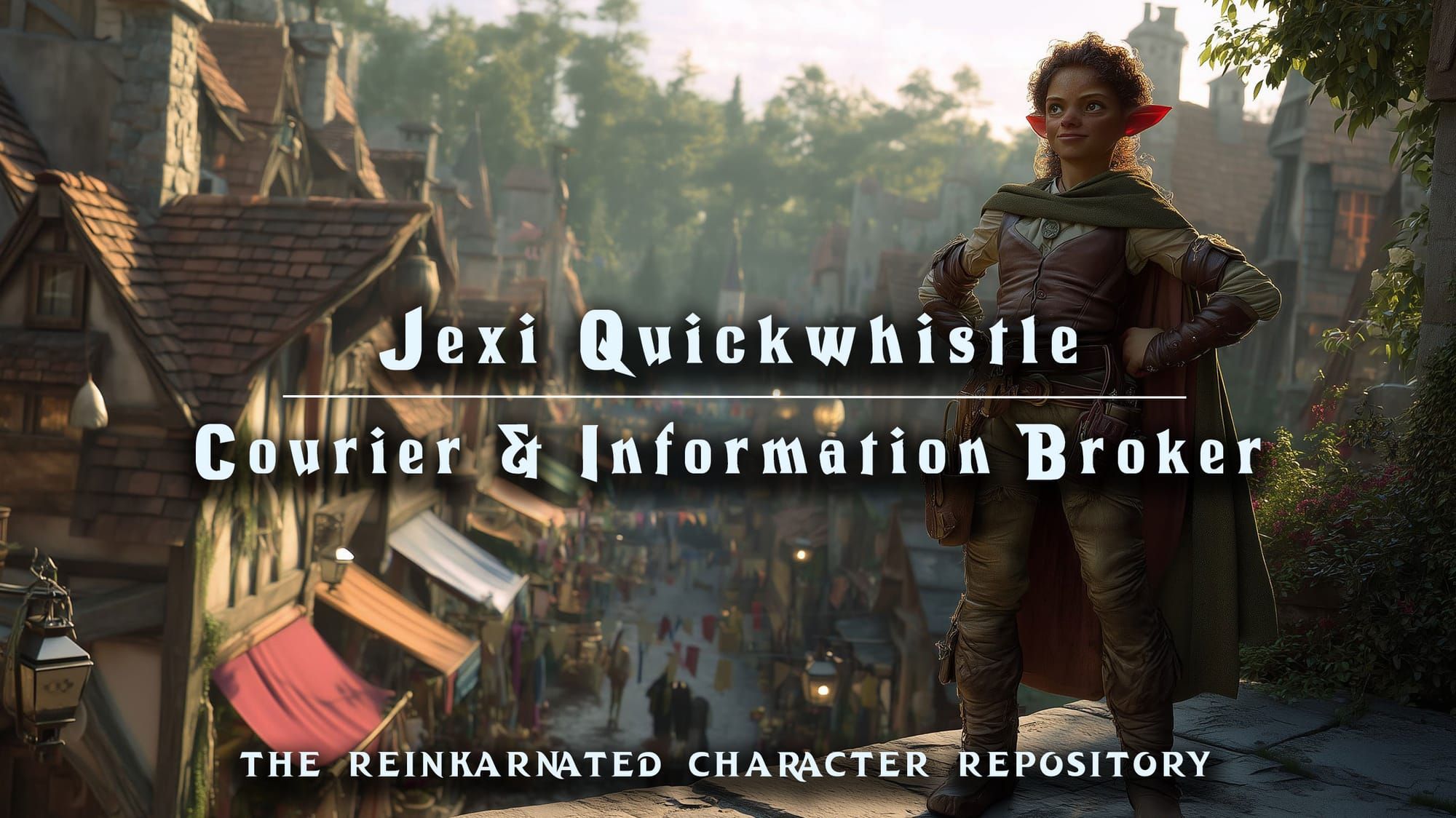 Jexi Quickwhistle gnome courier NPC portrait — D&D 5e by D&D ReinKarnated