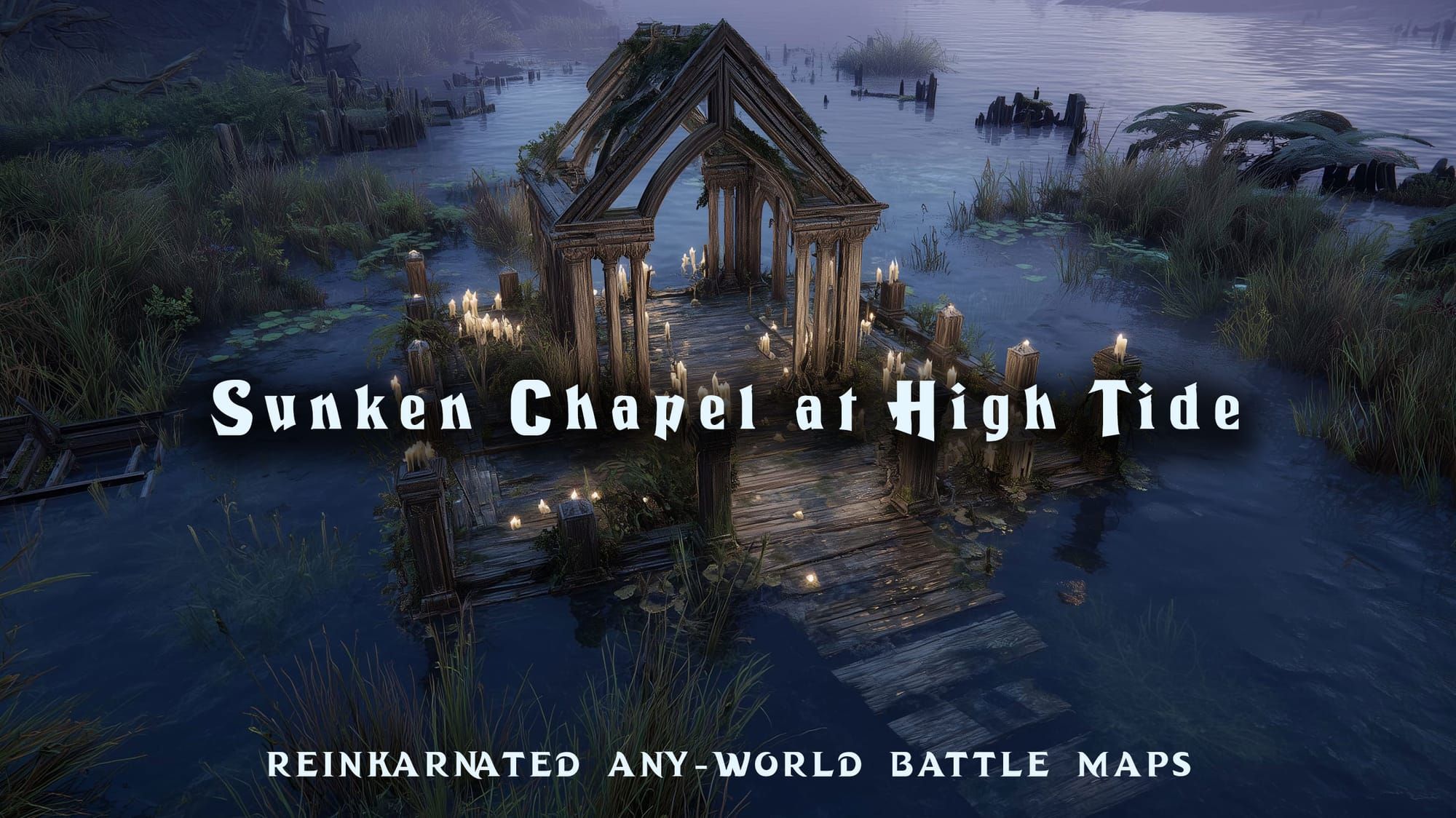 Sunken Chapel at High Tide battle map — D&D 5e VTT by D&D ReinKarnated