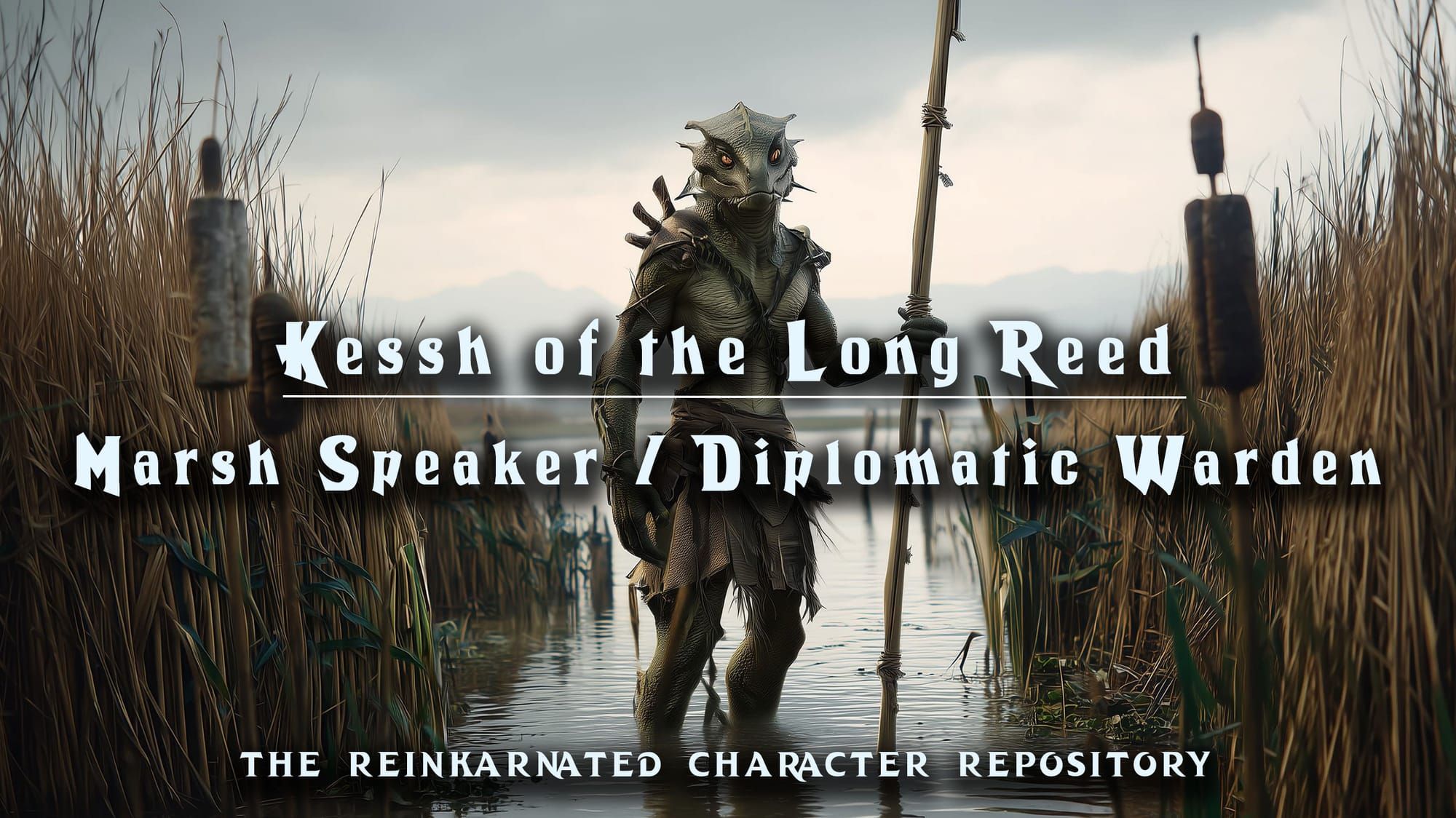 Kessh of the Long Reed – Lizardfolk Marsh Speaker / Diplomatic Warden