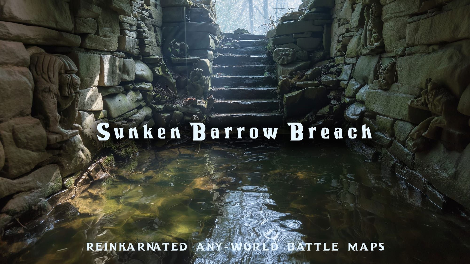 Sunken Barrow Breach battle map — D&D 5e VTT by D&D ReinKarnated