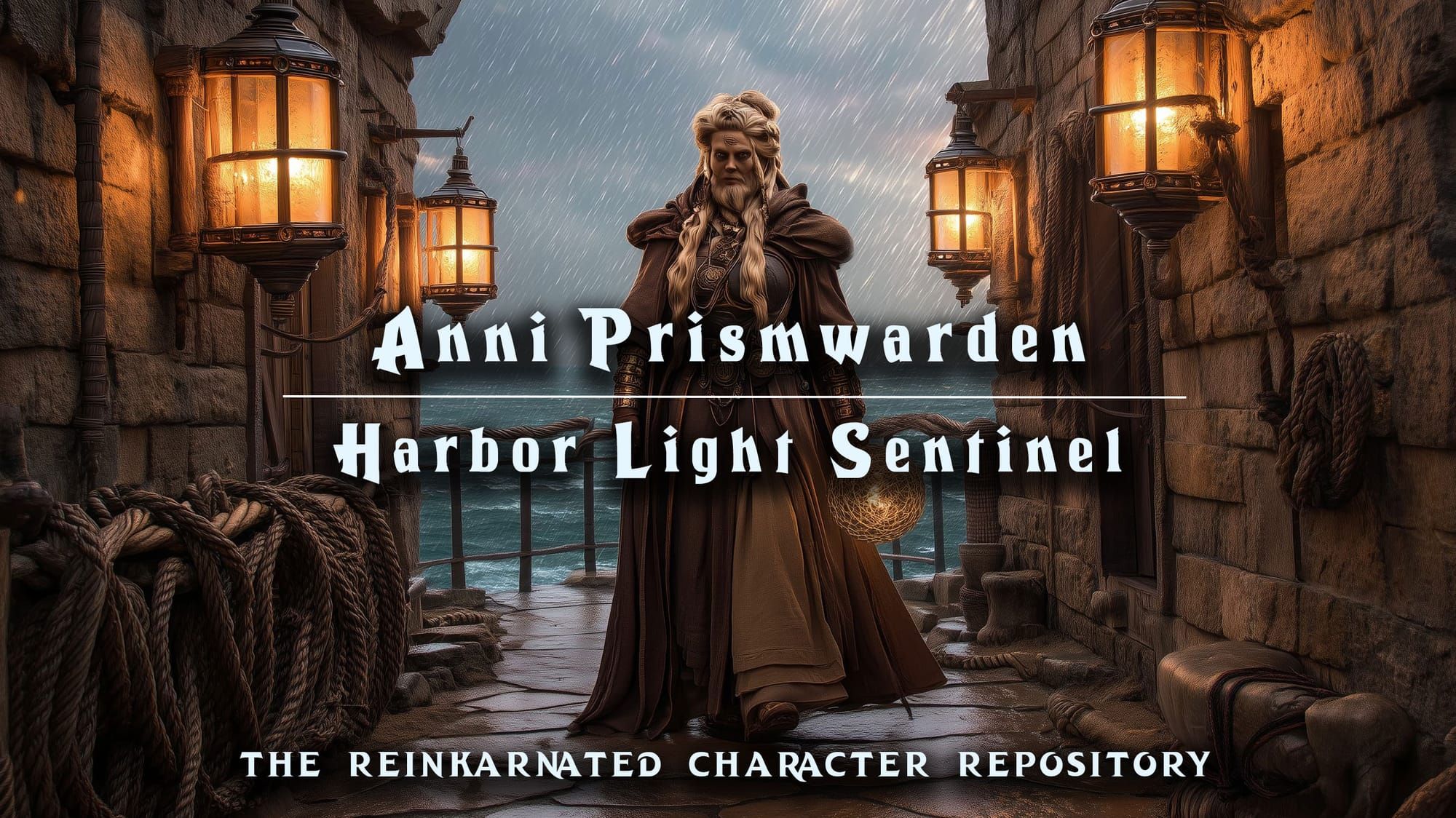 Anni Prismwarden Prism-Beacon Keeper NPC portrait — D&D 5e