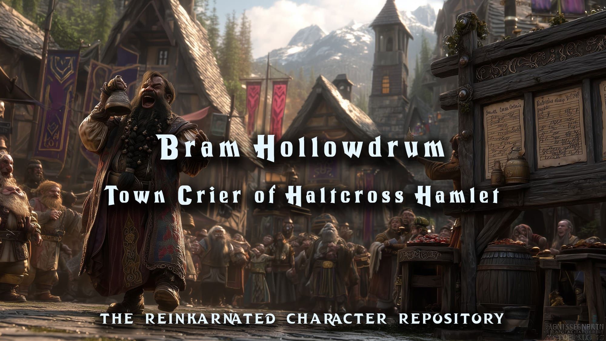 Bram Hollowdrum - Town Crier of Haltcross Hamlet