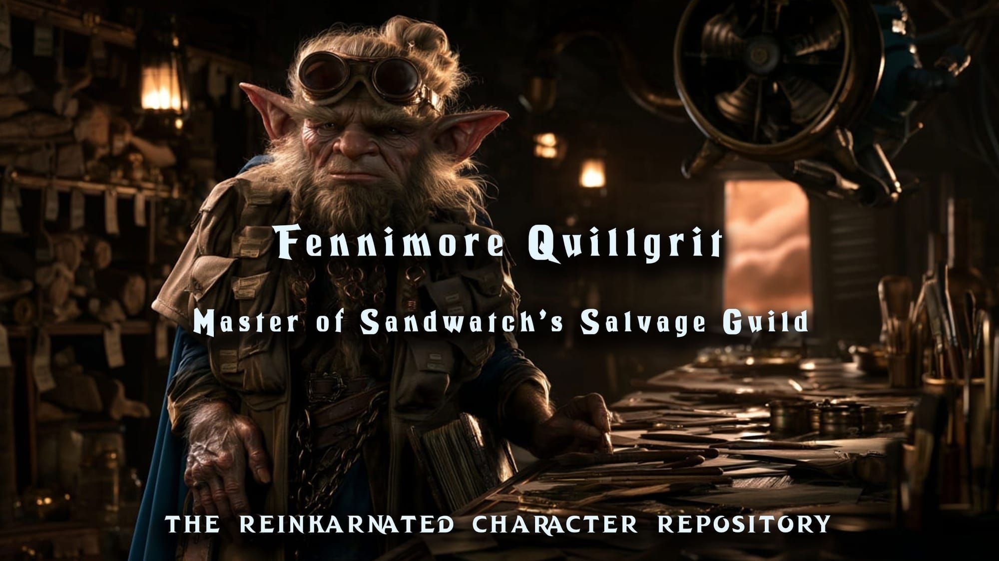 Fennimore Quillgrit - Master of Sandwatch's Salvage Guild