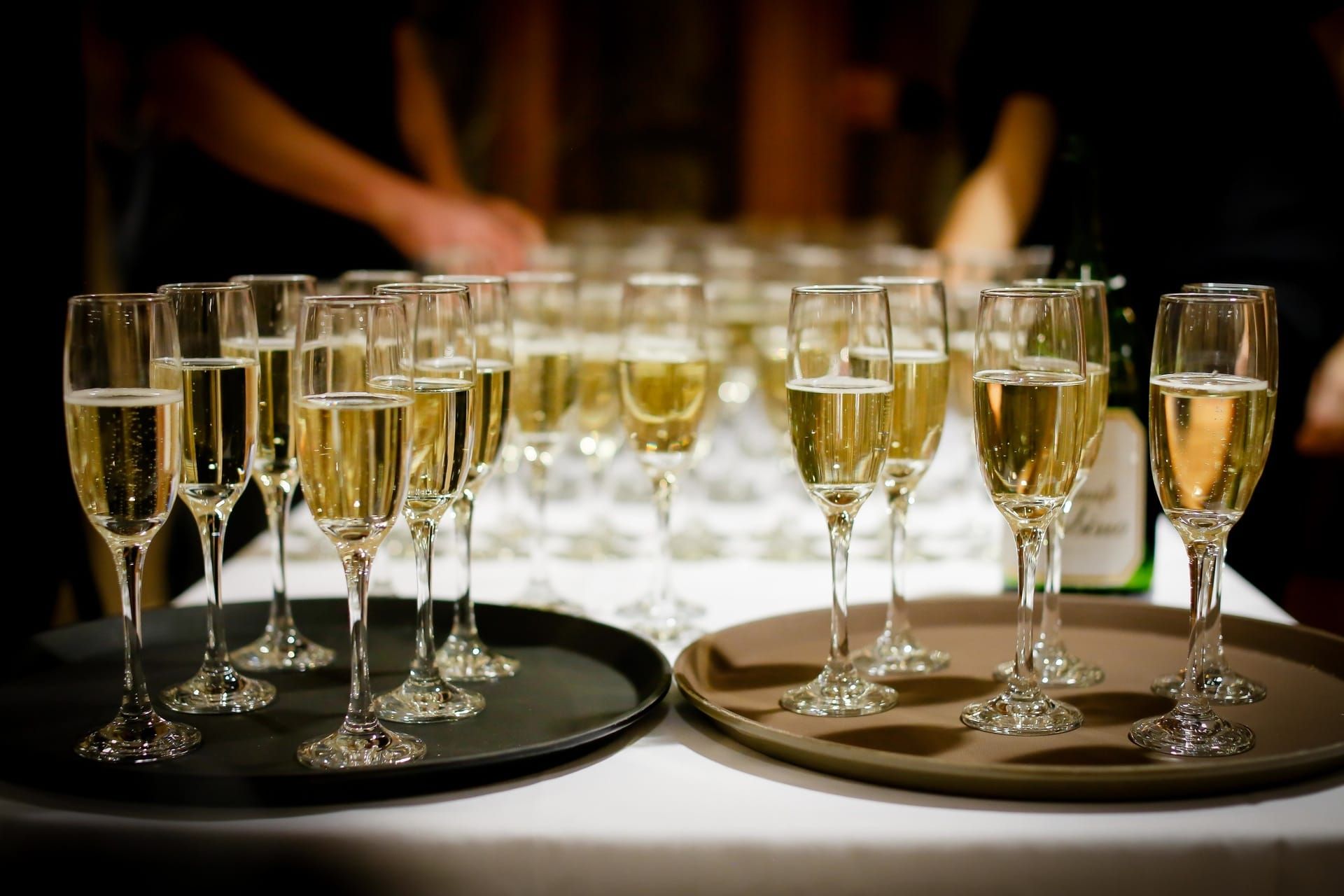 Champagne at a wedding