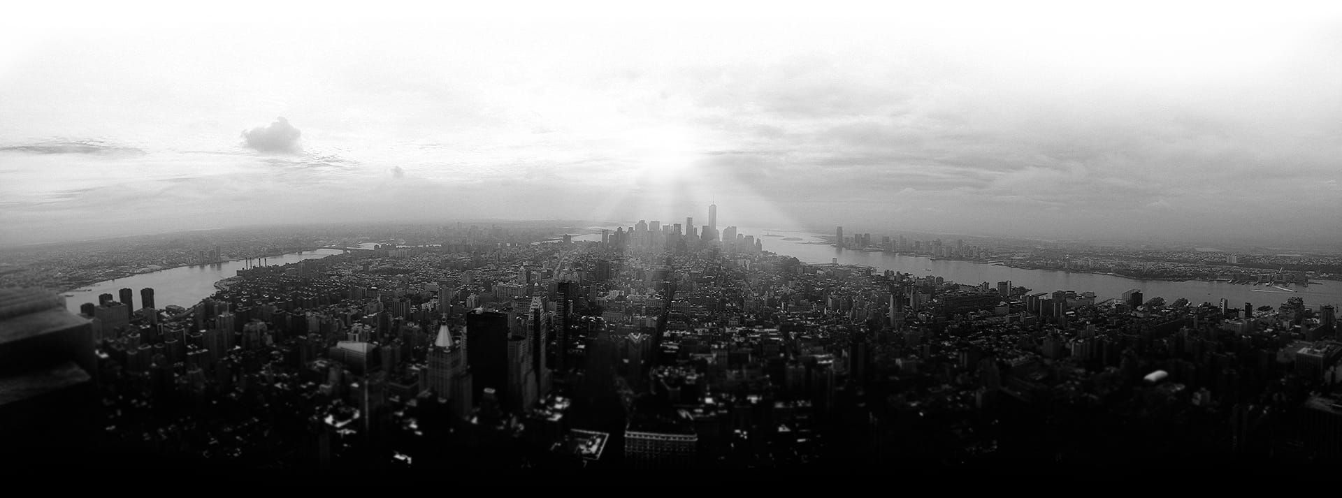 Black & white urban landscape