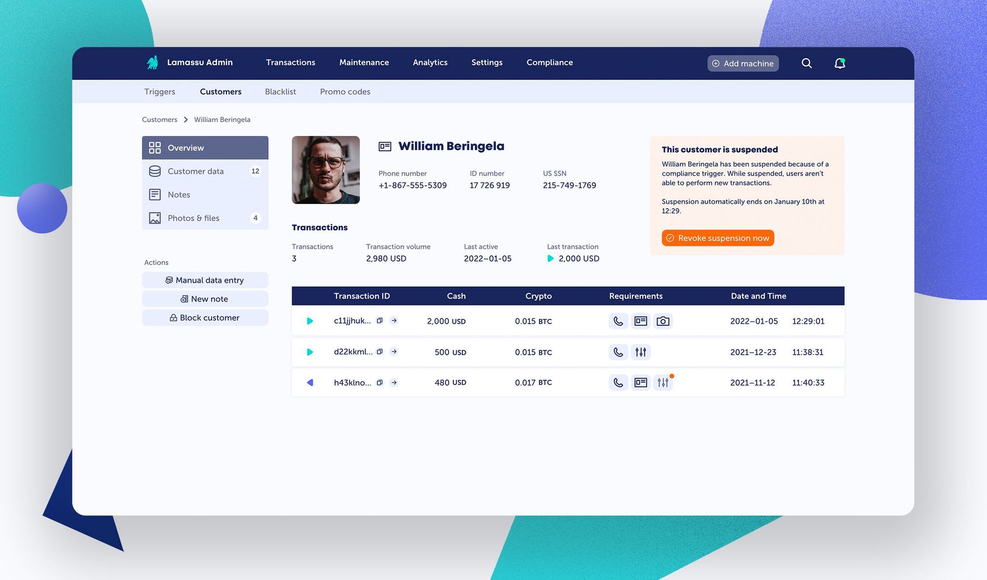 New compliance features inbound