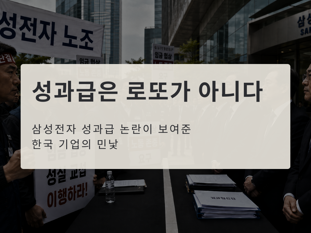 "삼성전자 파업 논란!?", 성과급은 로또가 아니다