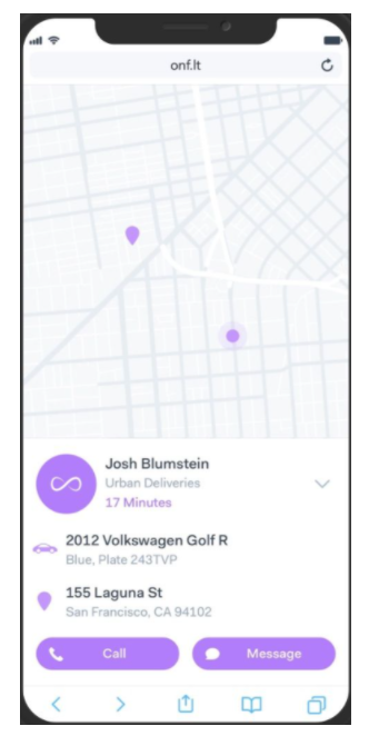 Onfleet provides real-time GPS driver tracking and predictive ETAs.