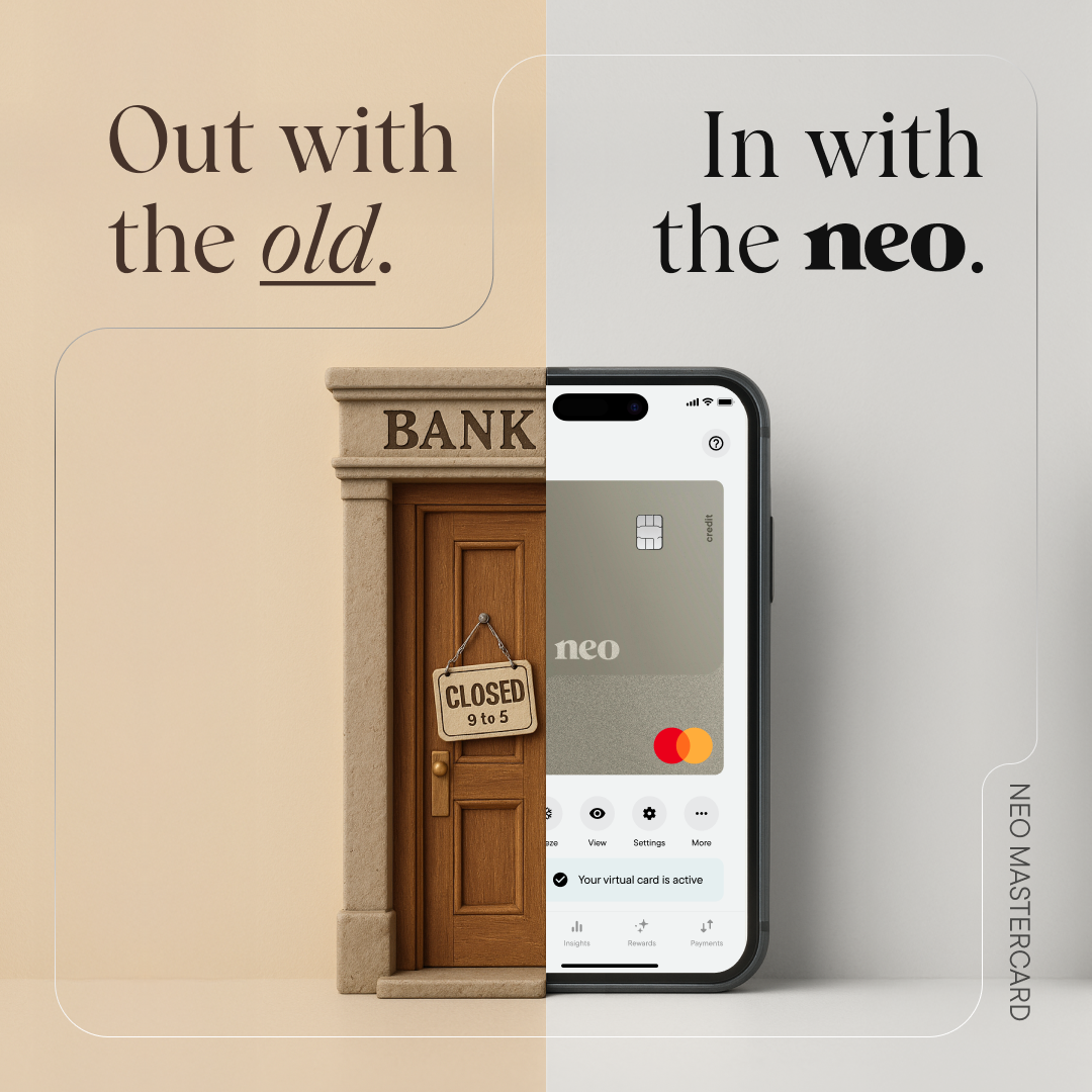 Get a $60 bonus* when you sign up for any Neo card