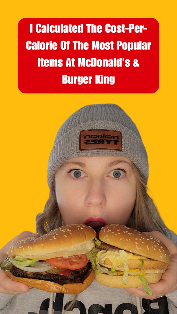 I Calculated The Cost-Per-Calorie Of The Most Popular Items At McDonald's & Burger King