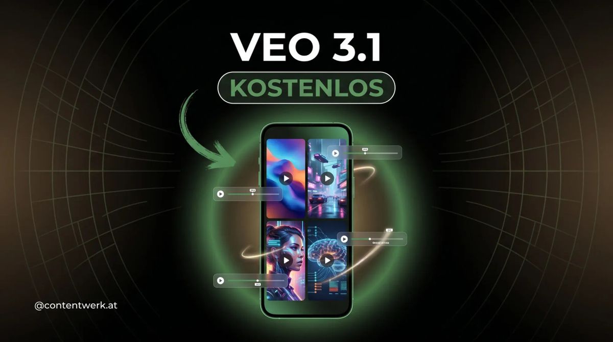 Smartphone-Display mit KI-generierten Video-Frames, Google Veo 3.1 kostenlos für Creator