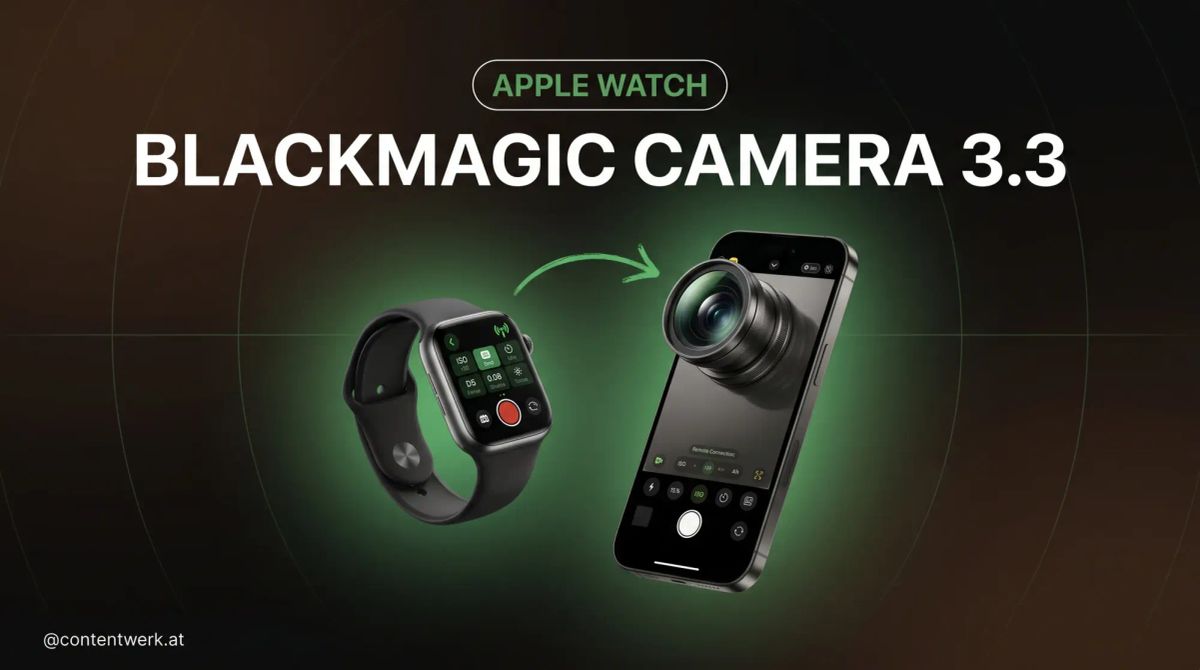 Blackmagic Camera 3.3 mit Apple Watch als Solo Kameramann fuer Creator