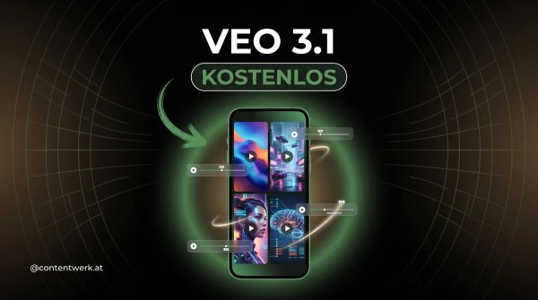 Smartphone-Display mit KI-generierten Video-Frames, Google Veo 3.1 kostenlos für Creator