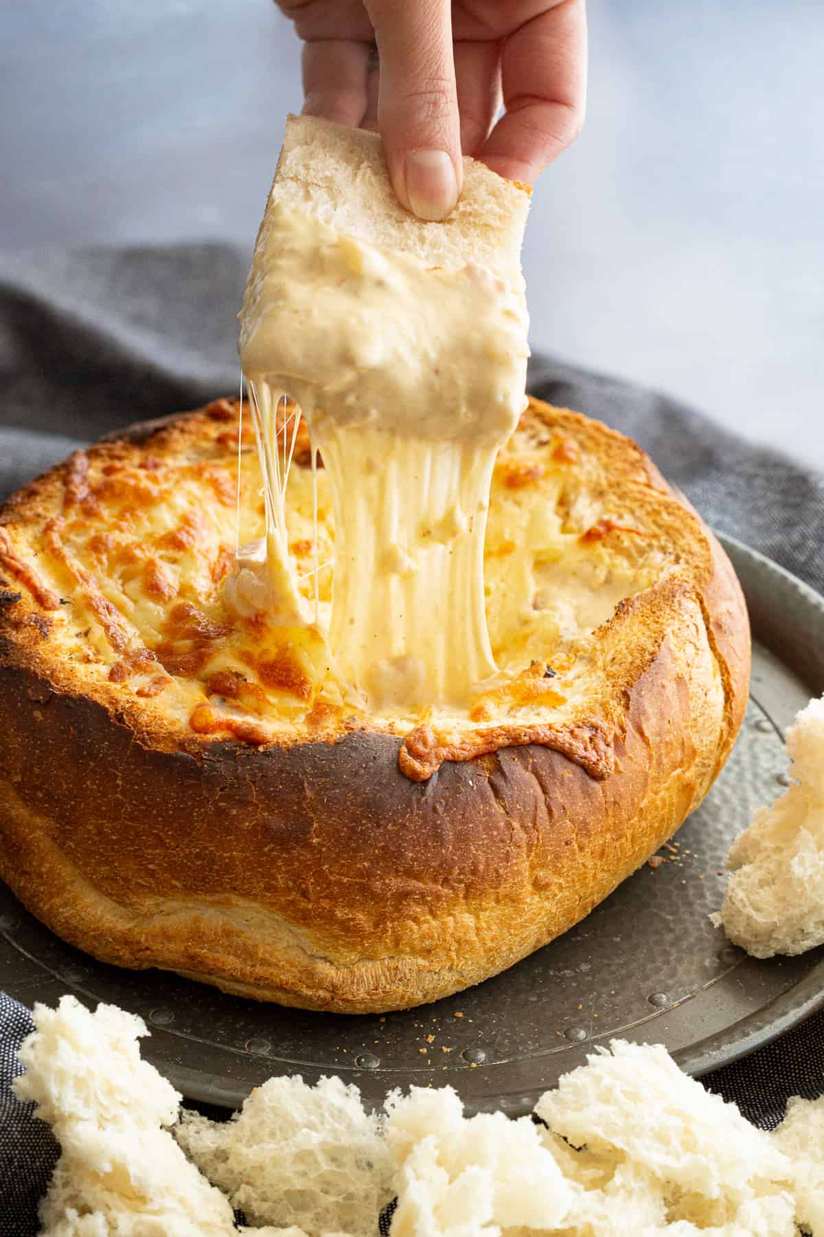 Cheese and Bacon Cob Loaf Dip