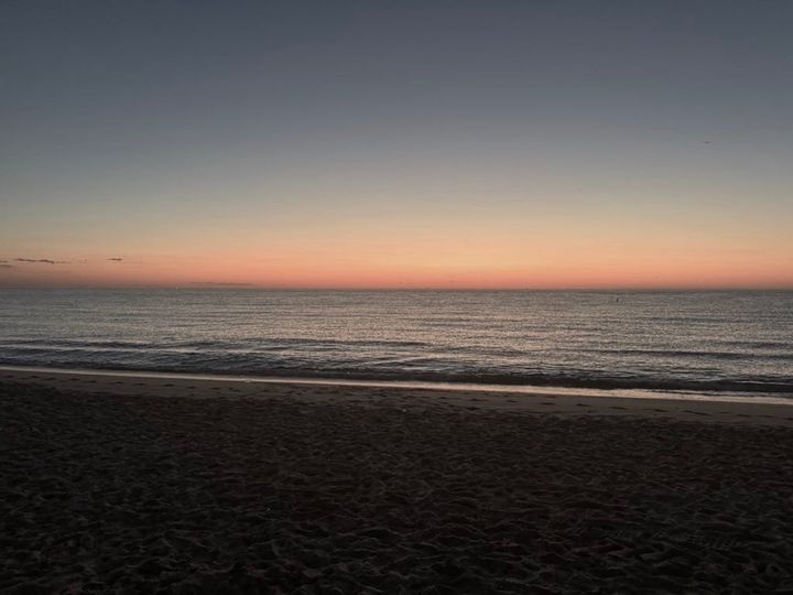 A sunset at the beach.