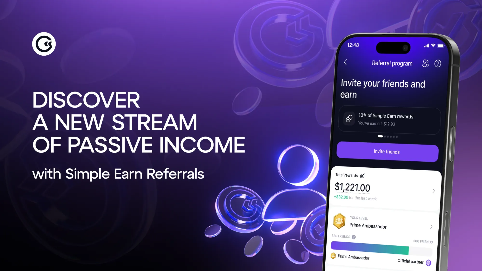 Simple Earn Referrals: Earn 10% of Your Network’s Simple Earn Rewards