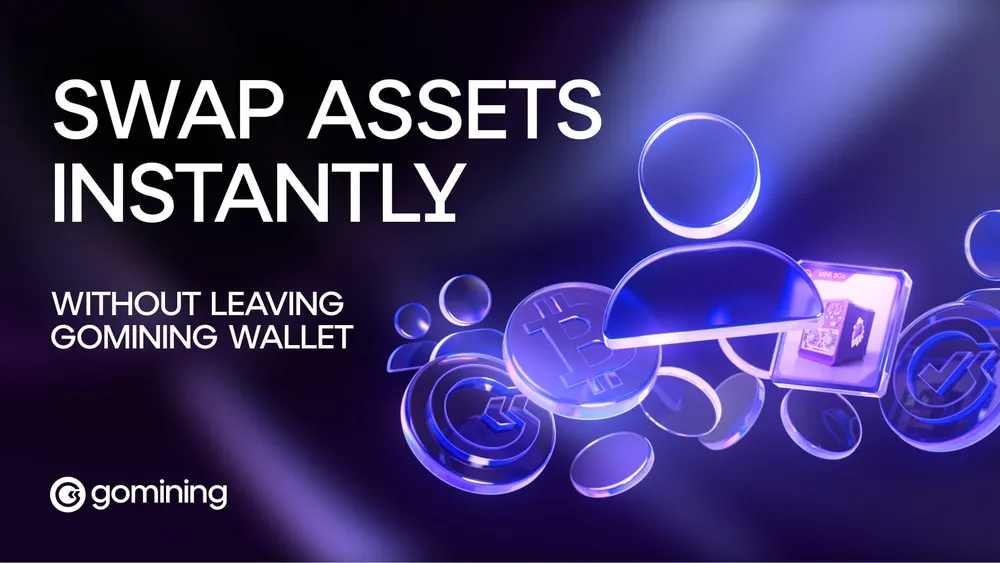 Swap Any 2 Any: GoMining 지갑에서 암호화폐를 교환하세요