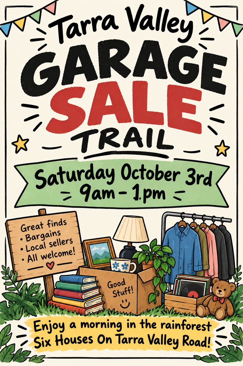 TARRA VALLEY GARAGE SALE Trail