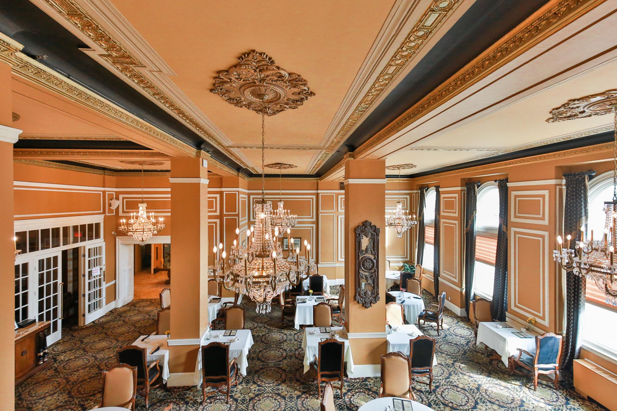 (The dining room in the Grant Hall Hotel on Moose Jaw’s Main Street. Photo by Brandon Harder/Regina Leader-Post)
