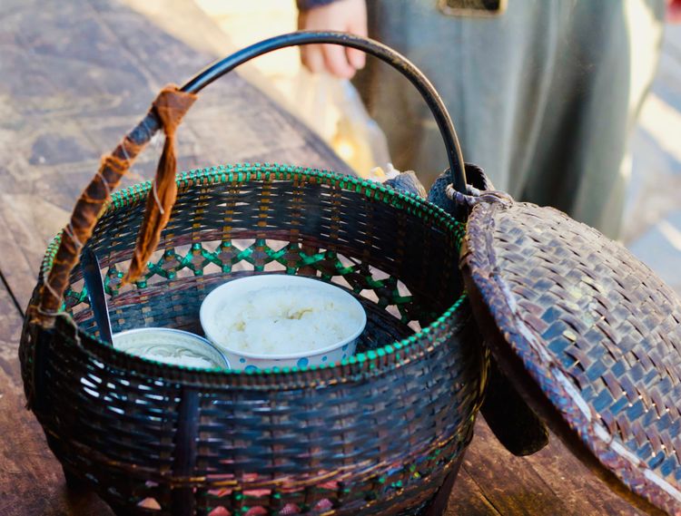 Daily offering for the Buddha in Jingmai