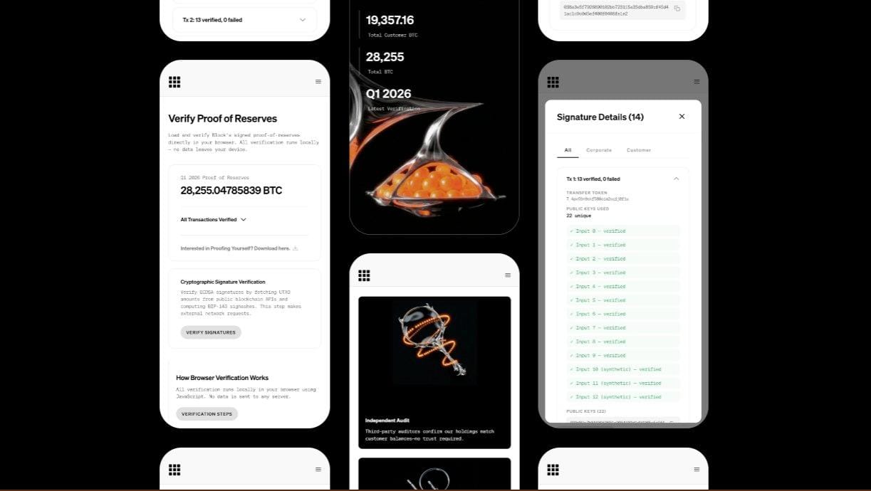 Block Proof of Reserves - 28,255 BTC verified with cryptographic signatures
