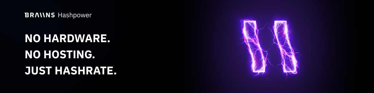 Braiins Hashpower: No hardware. No hosting. Just hashrate.