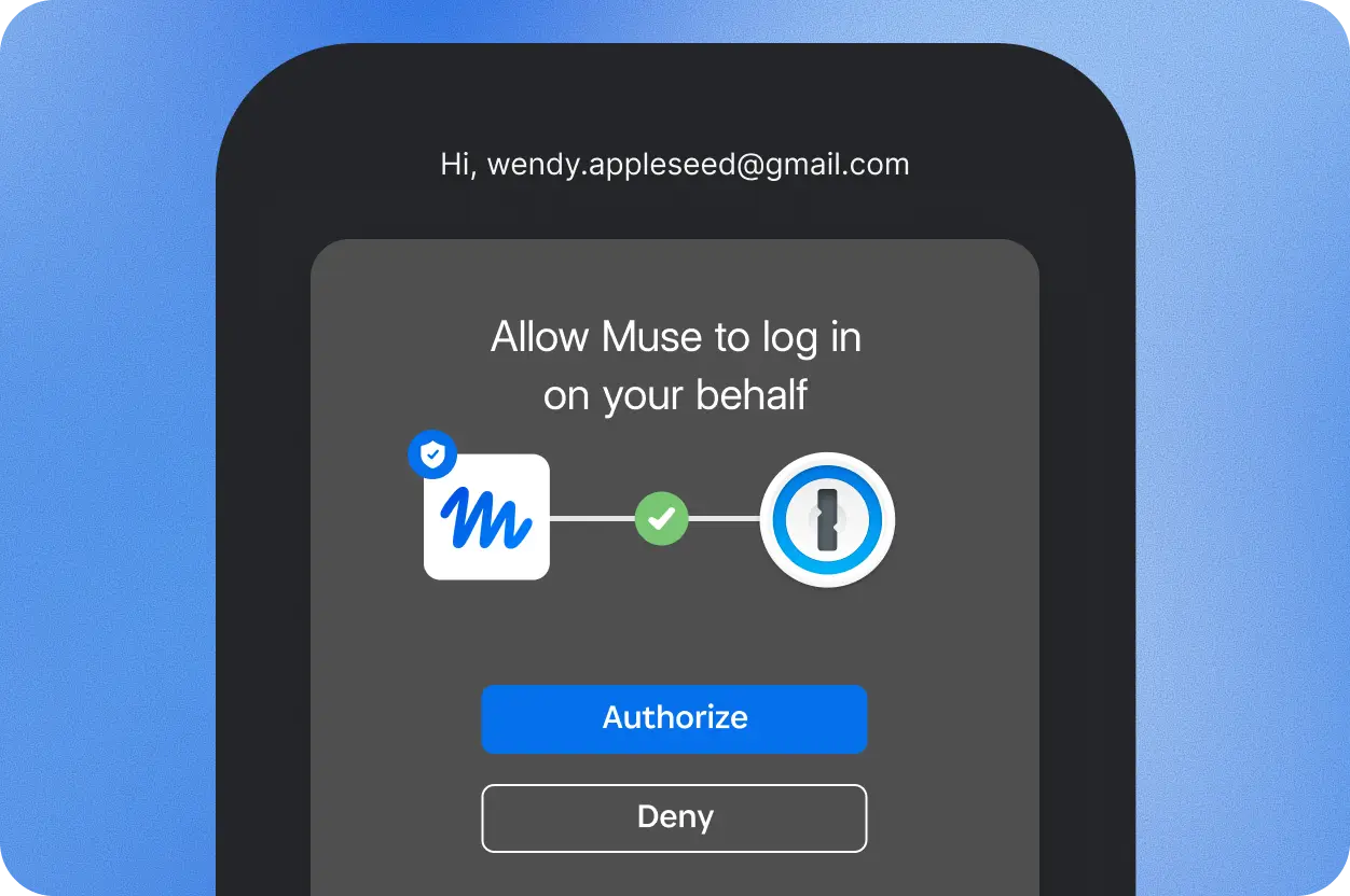 Step 2: approve or deny the agent's login request in 1Password