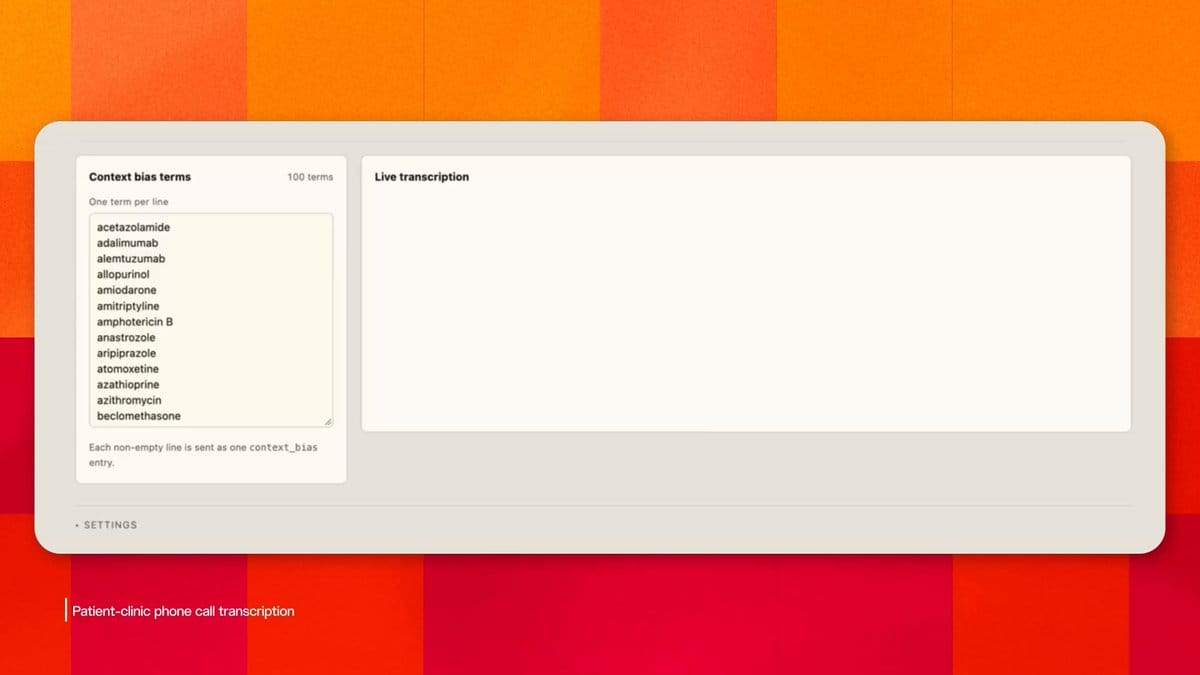 Voxtral Small Transcribe 3 transcription demo
