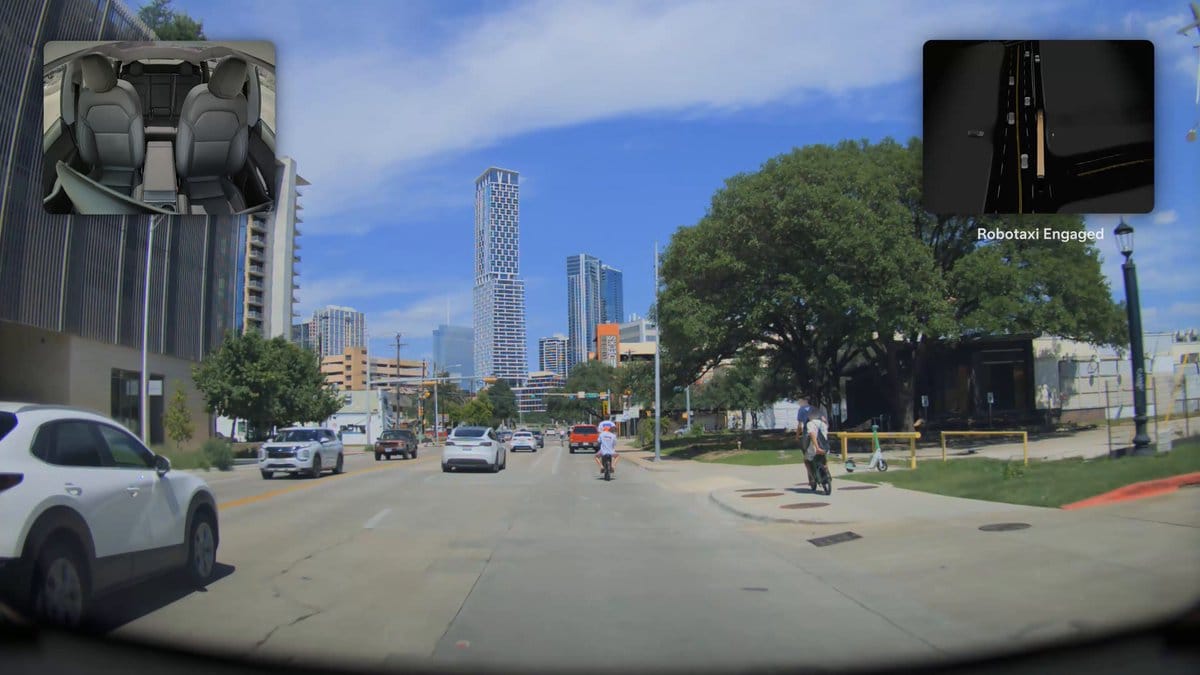 Robotaxi makes the roads safer for everyone (video still)