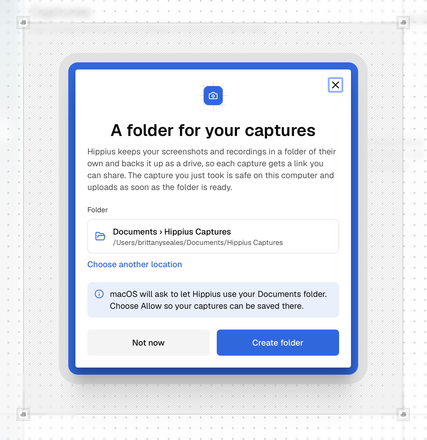Hippius screen recorder capture controls