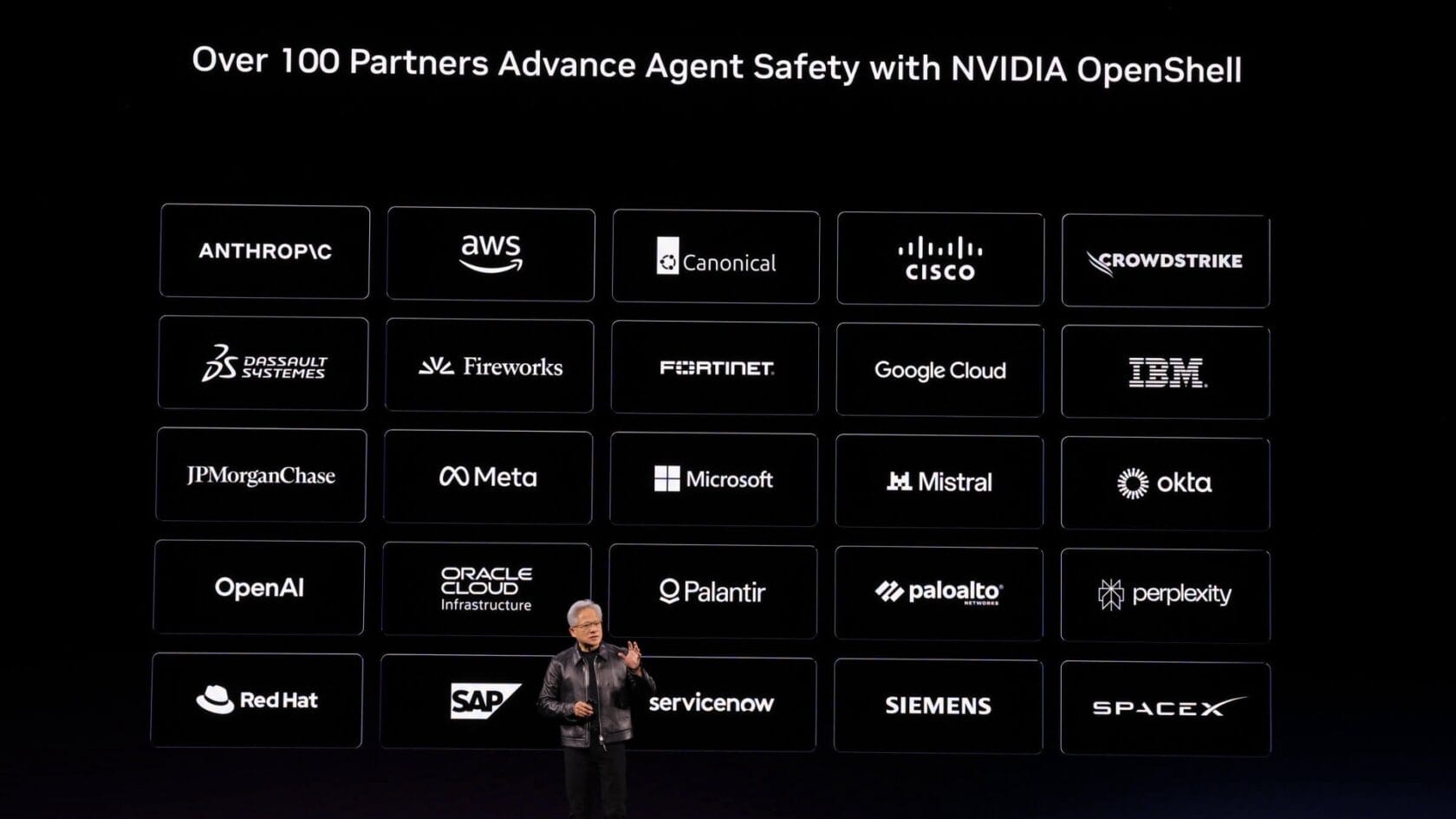 OpenShell partner slide: Over 100 Partners Advance Agent Safety