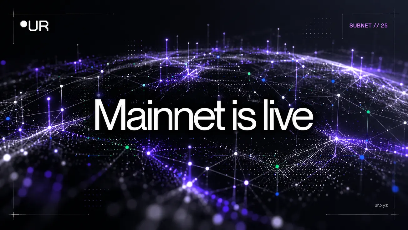UR Launches Bittensor SN25 Mainnet With Reserve to Fund Network Capacity