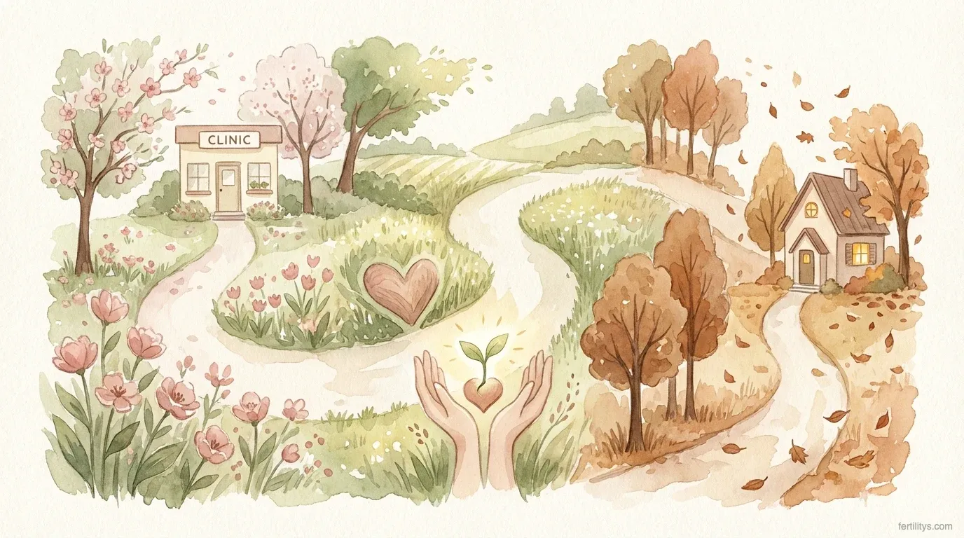 Illustrated journey through IVF treatment stages