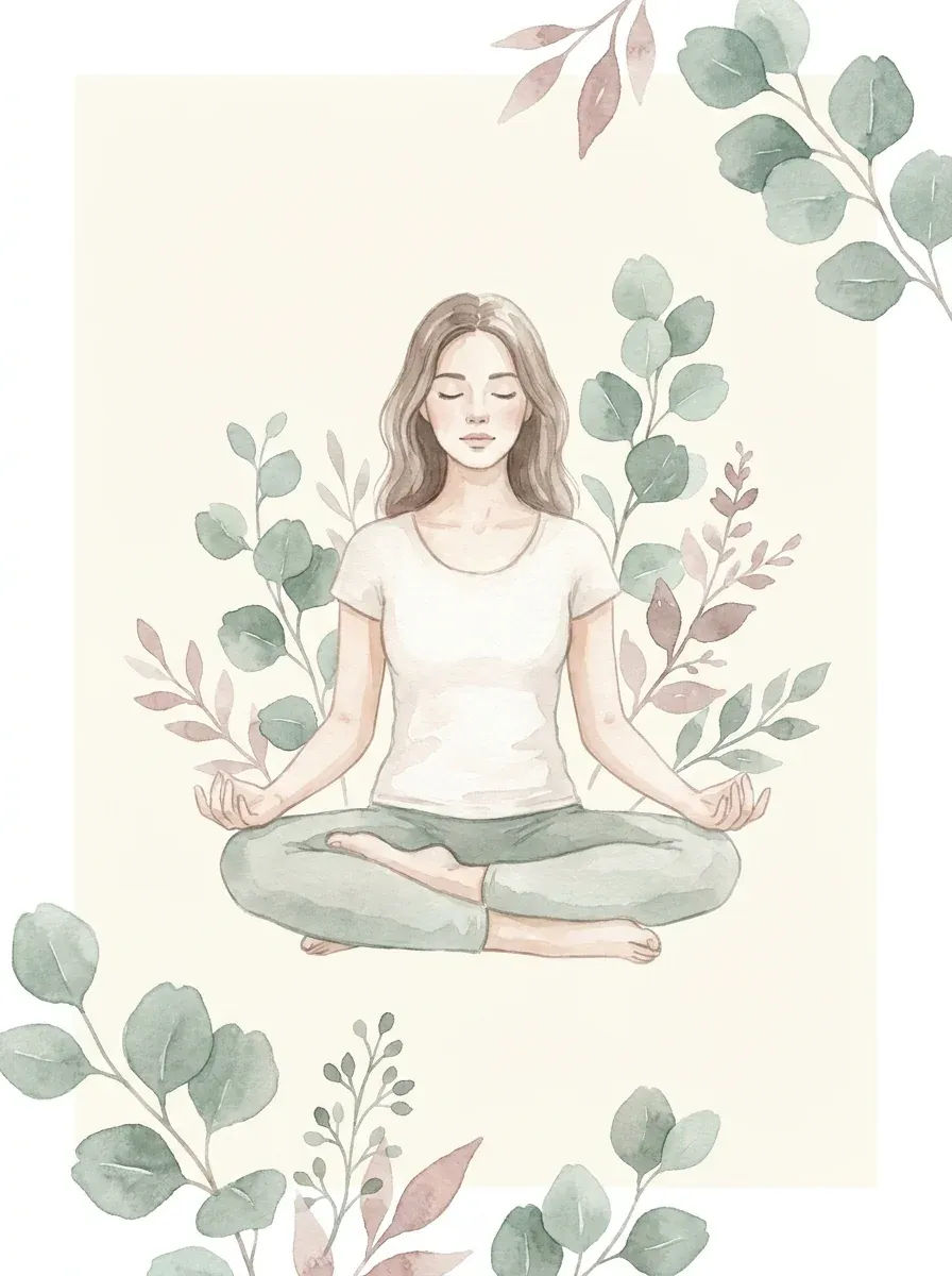 Woman meditating peacefully to support fertility journey