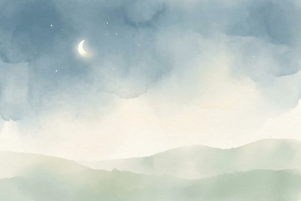 Night sky transitioning to dawn representing the circadian rhythm that controls fertility hormones
