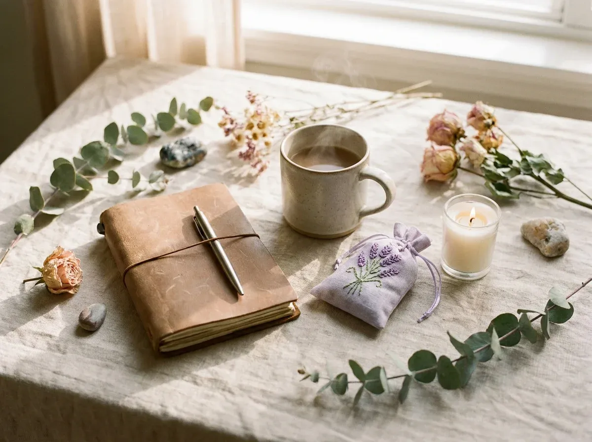 Gentle self-care items for healing after pregnancy loss